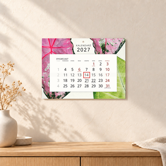 Kalendarz Ścienny 2027 Botanical A4 — we wnętrzu